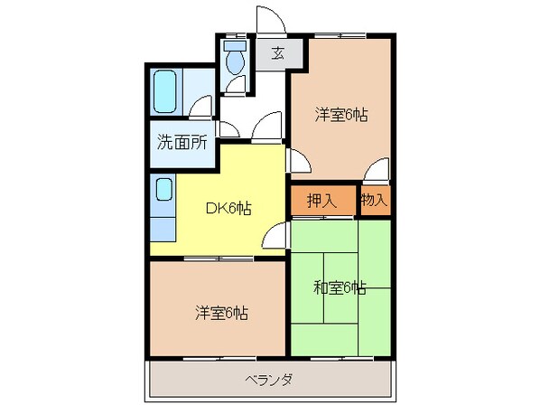 サンテラスＮＡＷＡ　Ⅵの物件間取画像